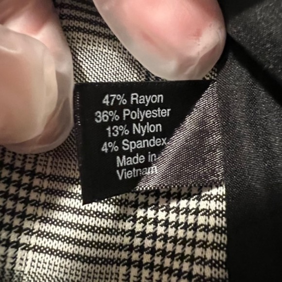 Lane Bryant Womens Gray The Bryant Blazer Glen Plaid Padded Blazer Sz 28 - Picture 7 of 10